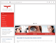 Tablet Screenshot of falconpassvision.com